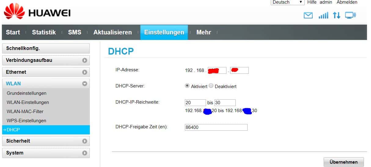 Falsche IPAdresse im Router Allzeit Bereift