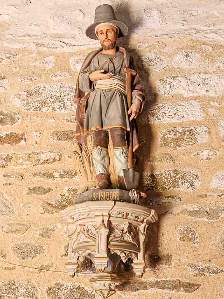 Chapelle de Saint Samson, Frankreich, Bretagne, Figur St. Isodore